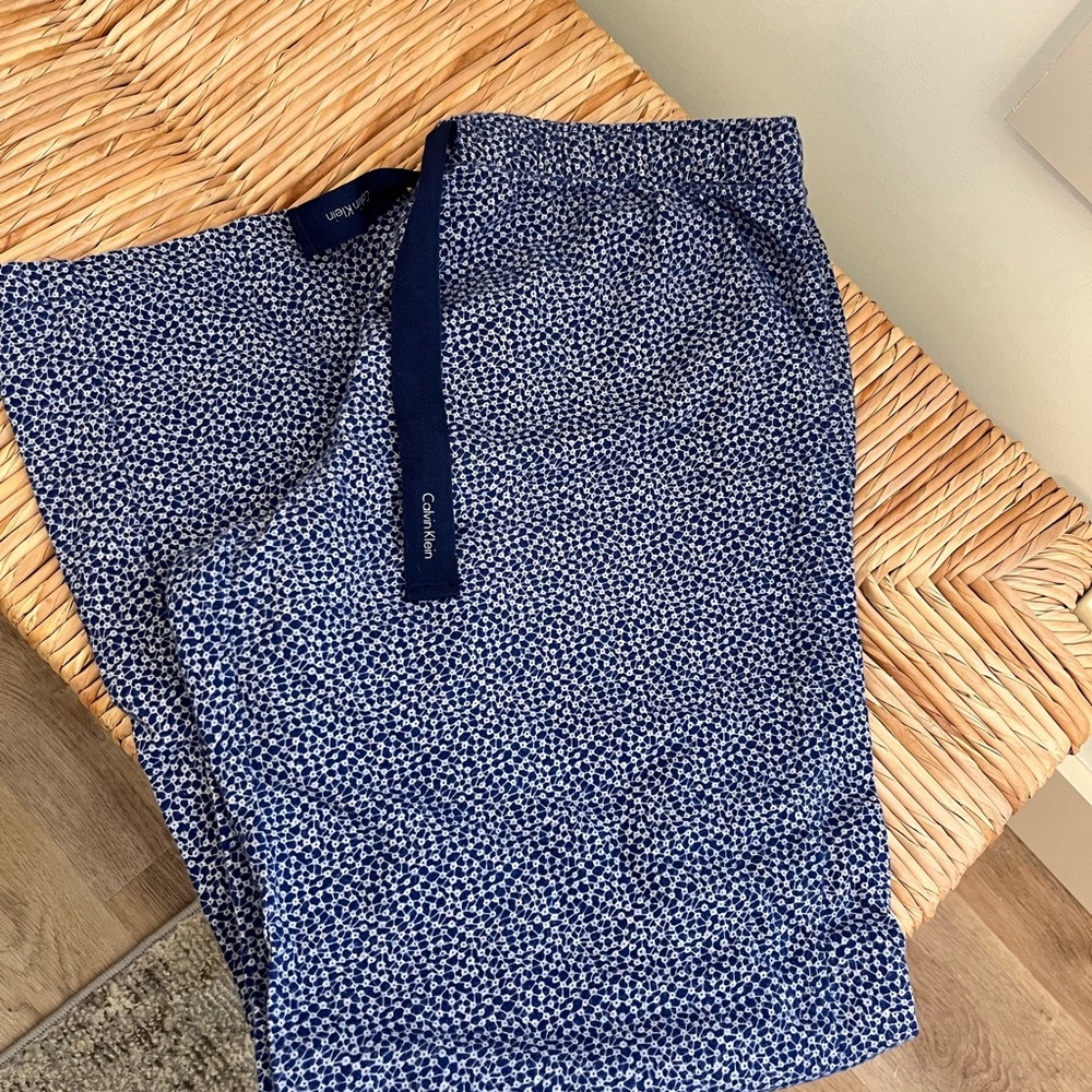 Calvin Klein Navy and White pajama pants